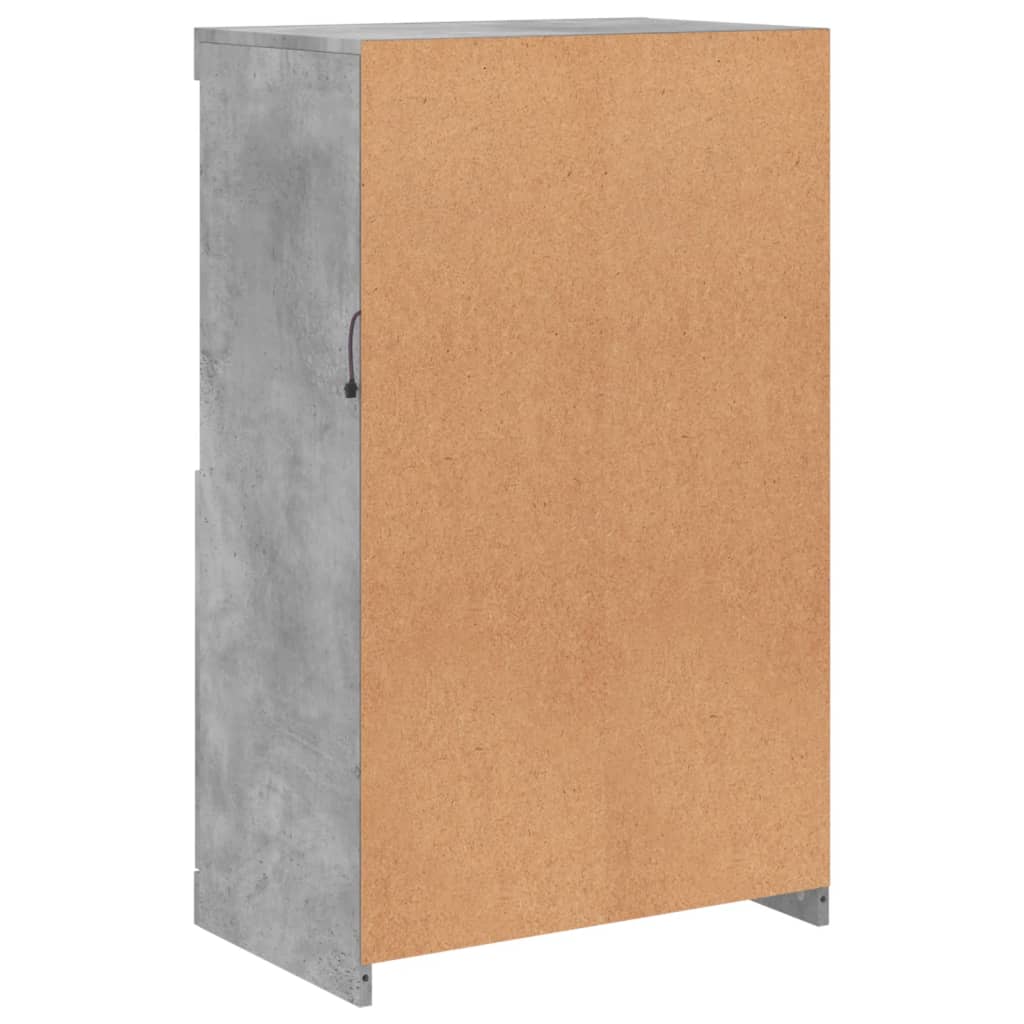 Komoda s LED svjetlima siva boja betona 60,5x37x100 cm