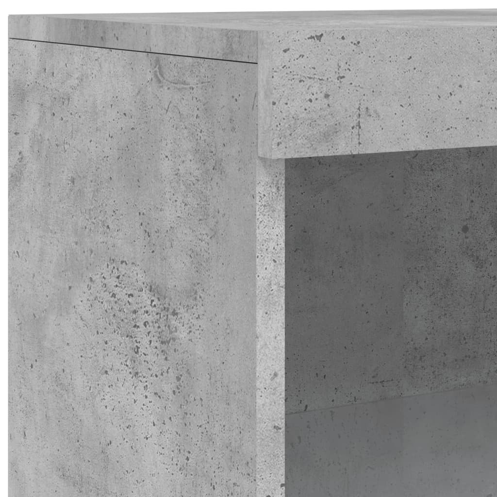 Komoda s LED svjetlima siva boja betona 60,5x37x100 cm