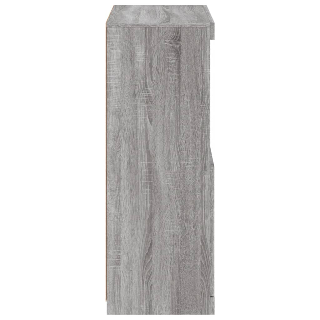Komoda s LED svjetlima boja sivog hrasta 60,5x37x100 cm