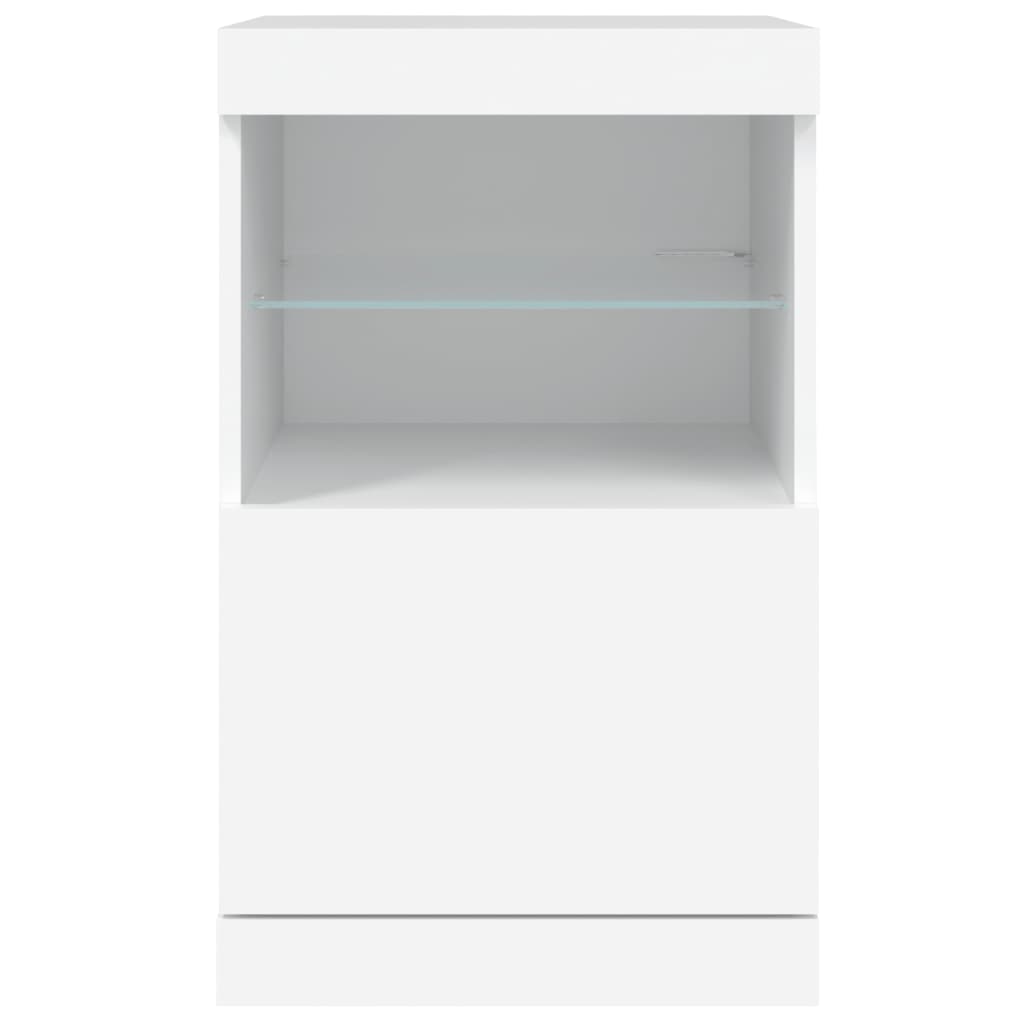 Komoda s LED svjetlima bijela 41x37x67 cm