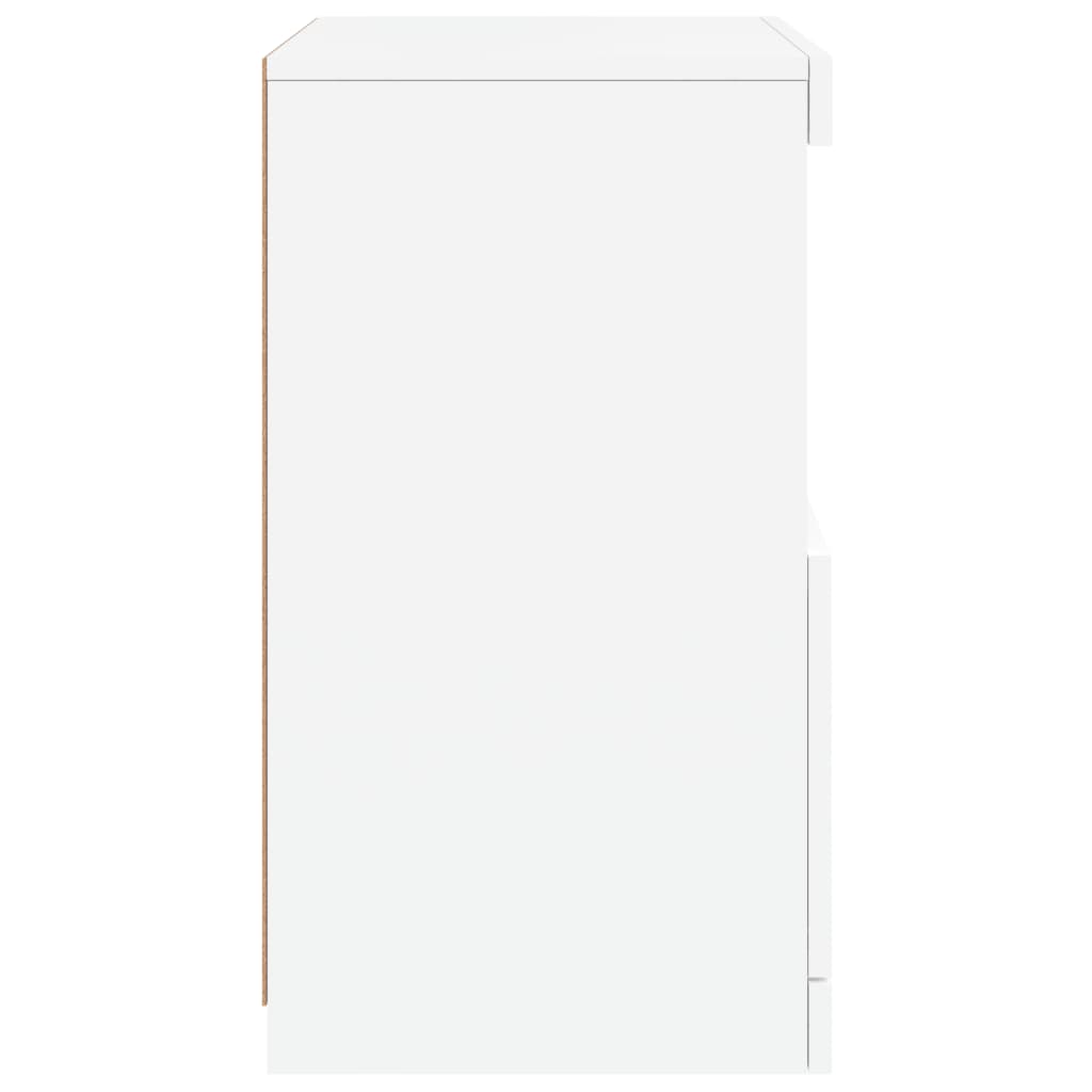 Komoda s LED svjetlima bijela 41x37x67 cm