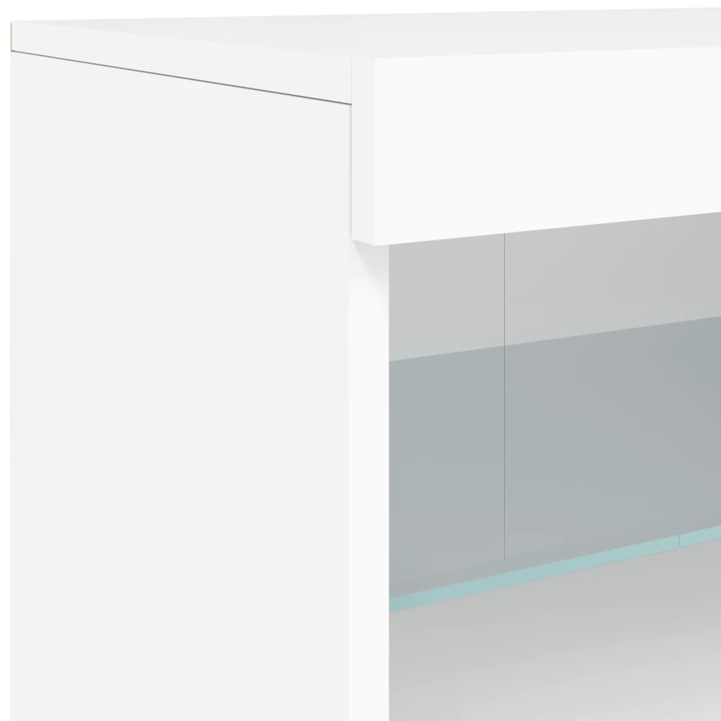 Komoda s LED svjetlima bijela 41x37x67 cm