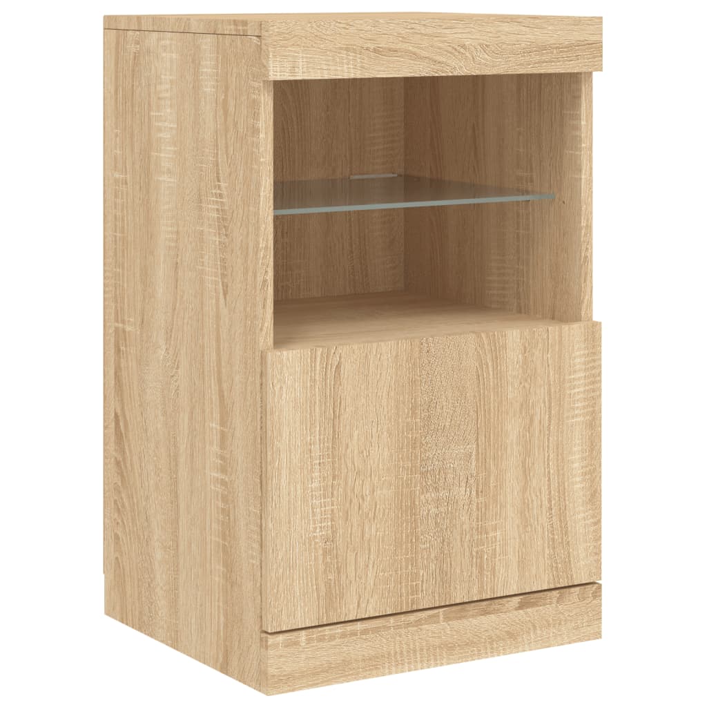 Komoda s LED svjetlima boja hrasta sonome 41x37x67 cm