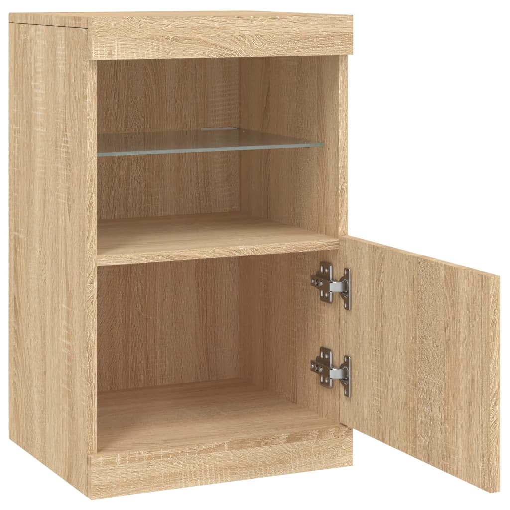 Komoda s LED svjetlima boja hrasta sonome 41x37x67 cm