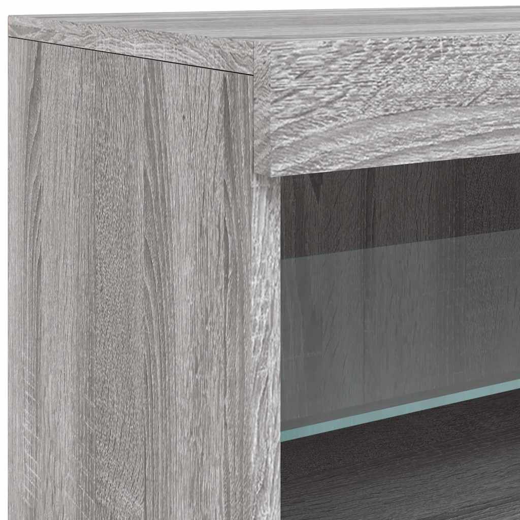 Komoda s LED svjetlima boja sivog hrasta 41 x 37 x 67 cm