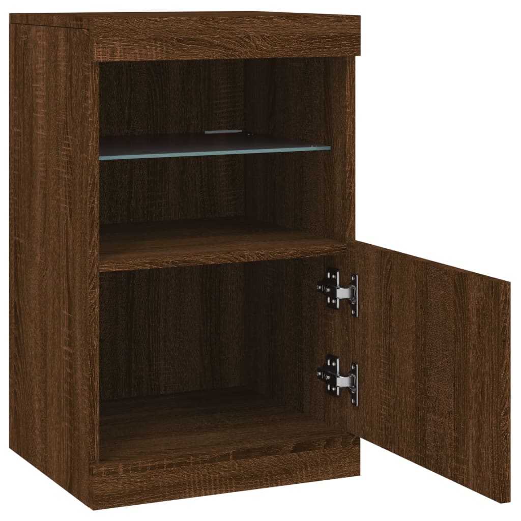 Komoda s LED svjetlima boja hrasta 41x37x67 cm