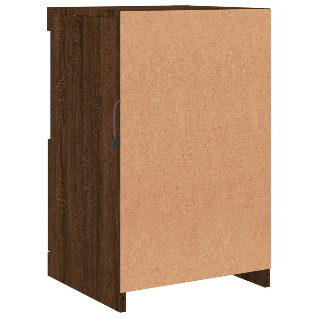 Komoda s LED svjetlima boja hrasta 41x37x67 cm