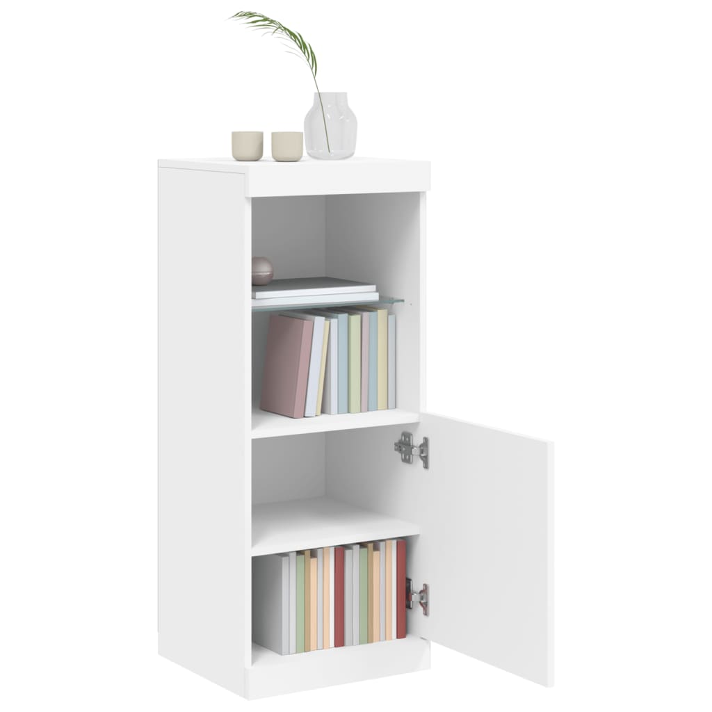 Komoda s LED svjetlima bijela 41x37x100 cm