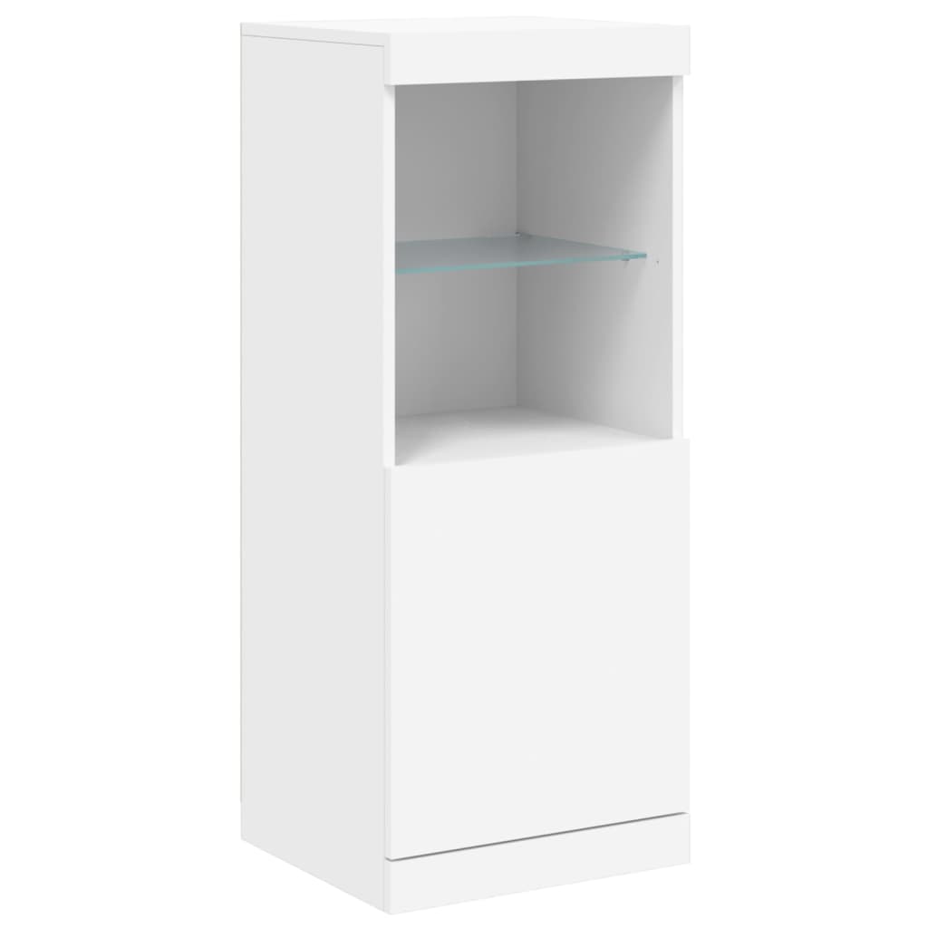 Komoda s LED svjetlima bijela 41x37x100 cm