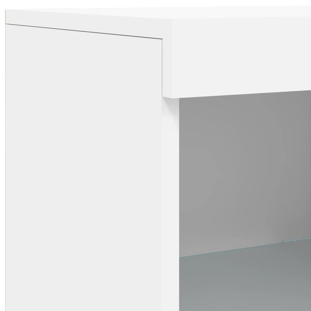 Komoda s LED svjetlima bijela 41x37x100 cm