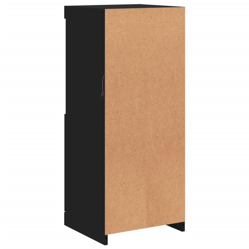 Komoda s LED svjetlima crna 41x37x100 cm