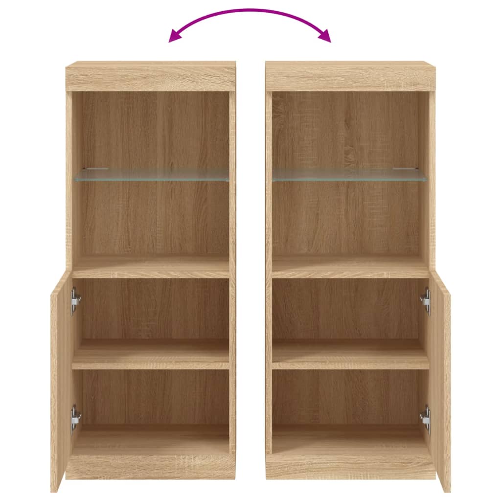 Komoda s LED svjetlima boja hrasta sonome 41x37x100 cm