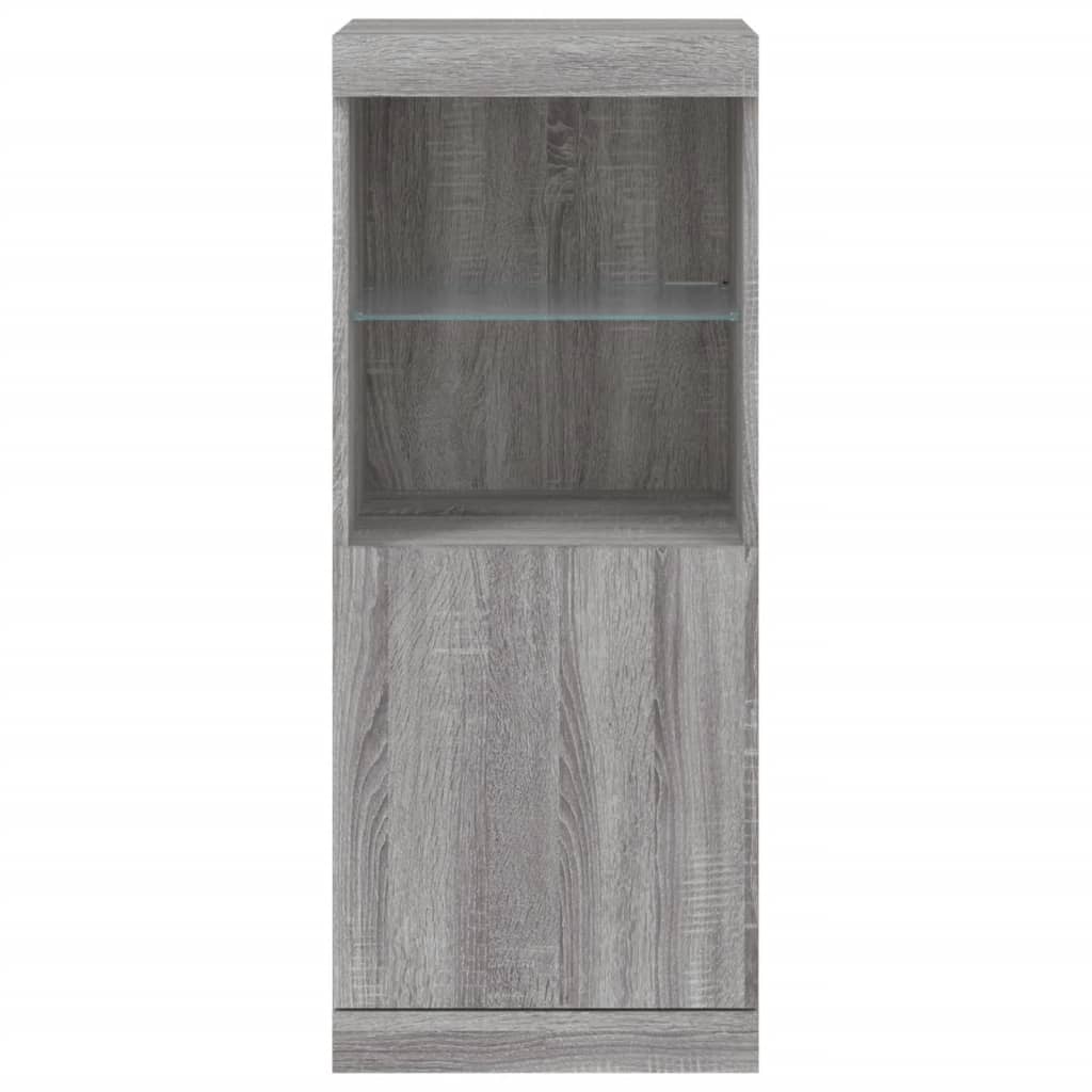 Komoda s LED svjetlima boja sivog hrasta 41x37x100 cm