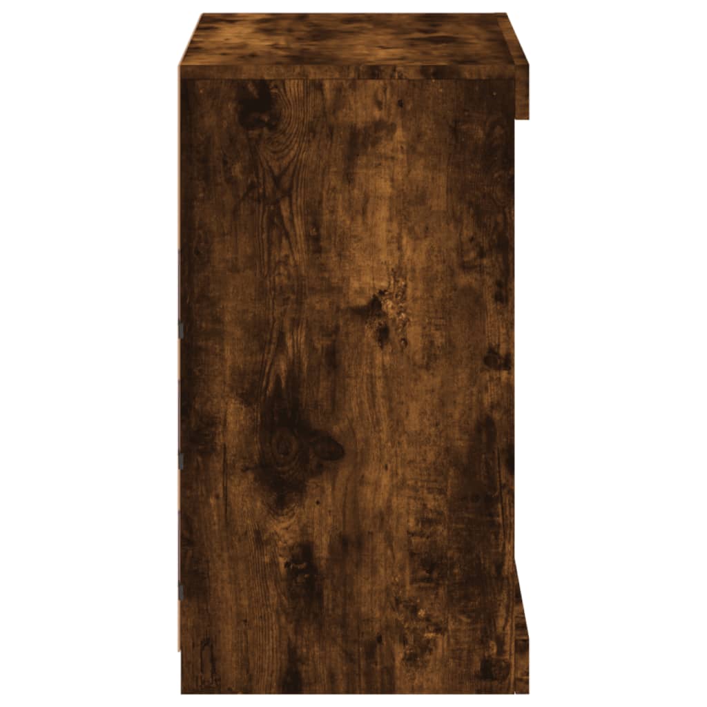Komoda s LED svjetlima boja dimljenog hrasta 60,5x37x67 cm