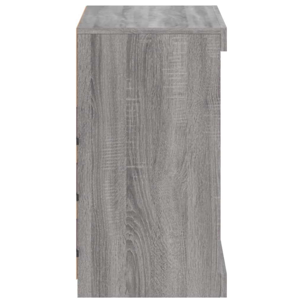 Komoda s LED svjetlima boja sivog hrasta 60,5x37x67 cm