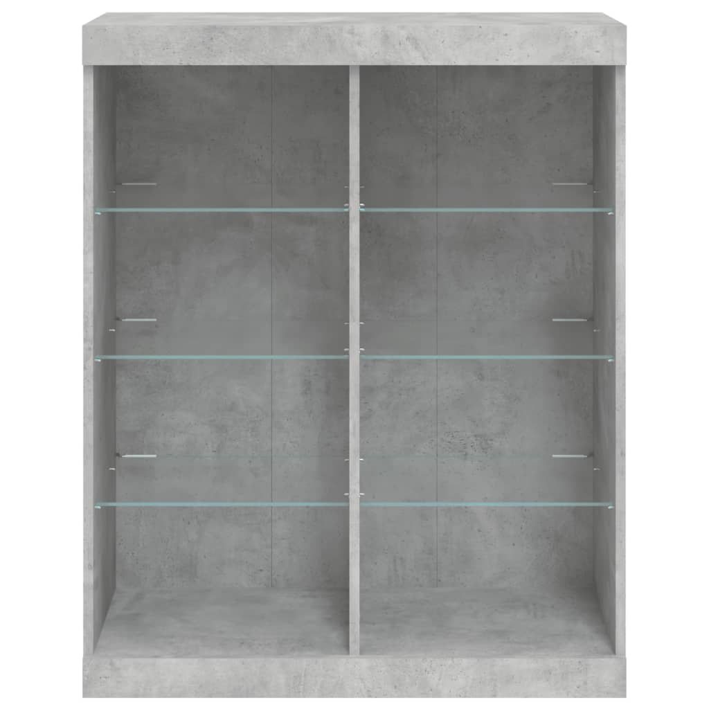 Komoda s LED svjetlima siva boja betona 81x37x100 cm