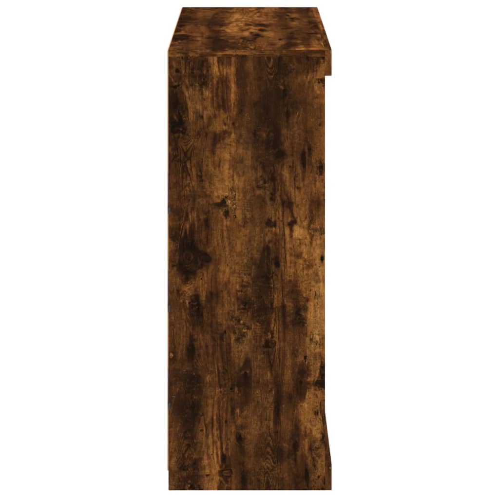 Komoda s LED svjetlima boja dimljenog hrasta 81x37x100 cm