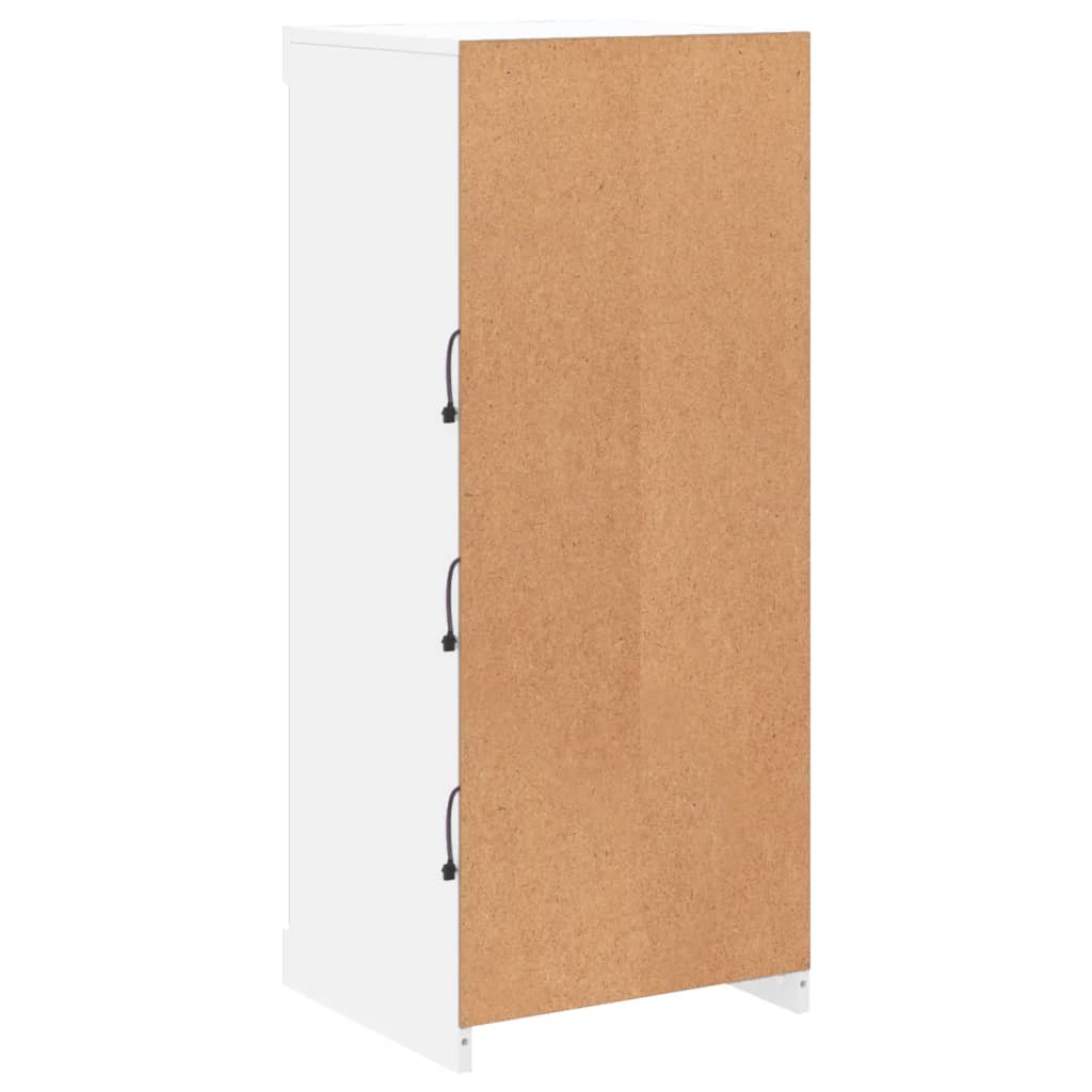 Komoda s LED svjetlima bijela 41x37x100 cm