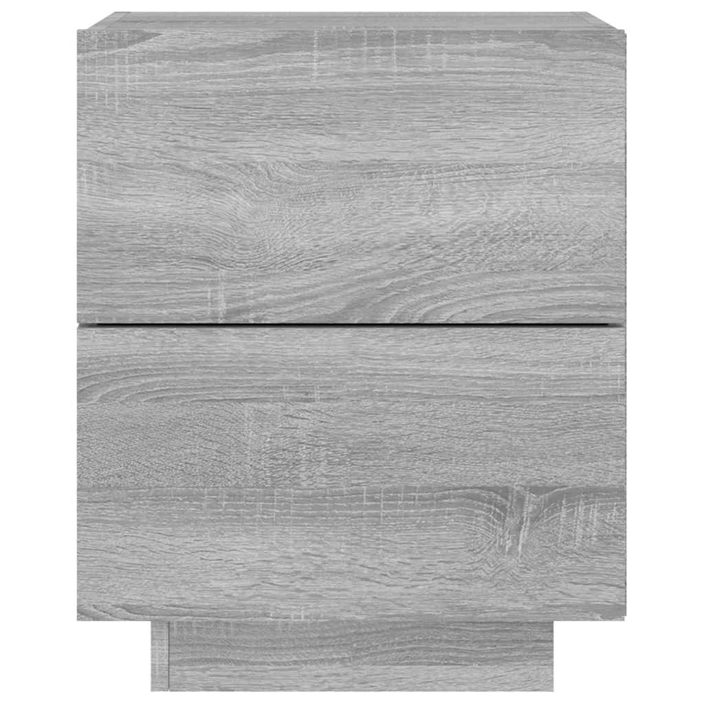 Noćni ormarići s LED svjetlima 2 kom boja sivog hrasta sonome