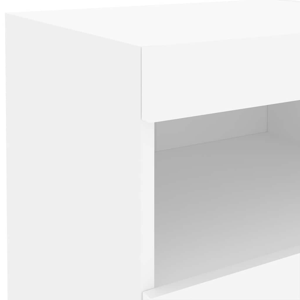 Noćni ormarići s LED svjetlima 2 kom bijeli 50 x 40 x 45 cm