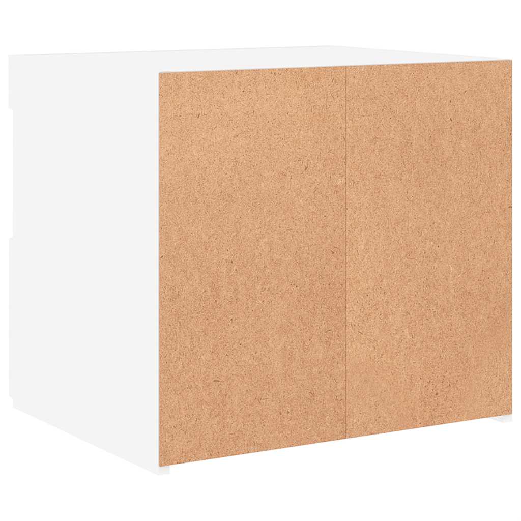 Noćni ormarići s LED svjetlima 2 kom bijeli 50 x 40 x 45 cm