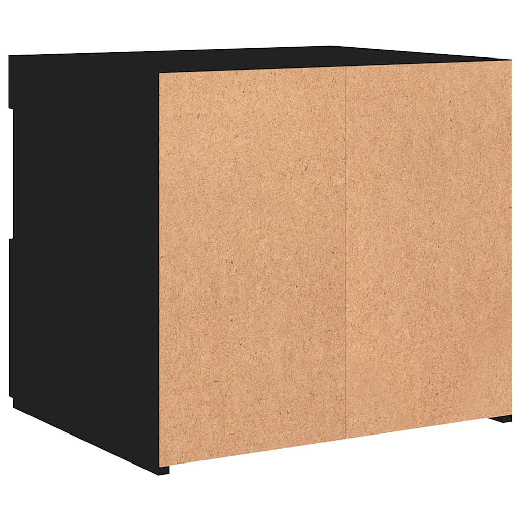 Noćni ormarići s LED svjetlima 2 kom crni 50 x 40 x 45 cm