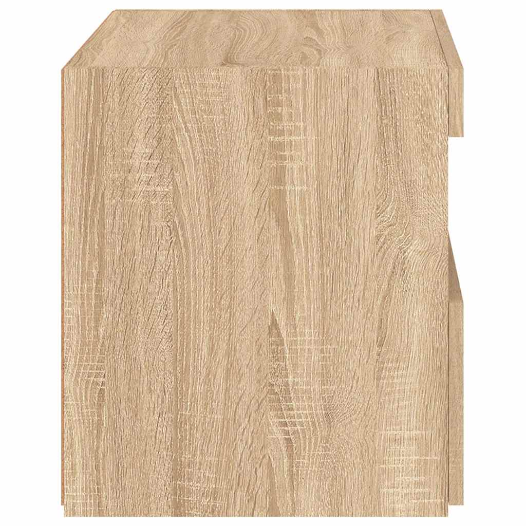 Noćni ormarići s LED svjetlima 2 kom boja hrasta 50x40x45 cm