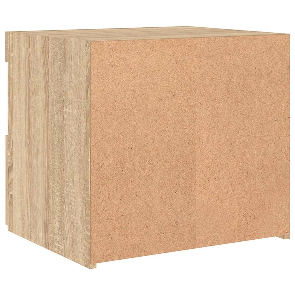 Noćni ormarići s LED svjetlima 2 kom boja hrasta 50x40x45 cm