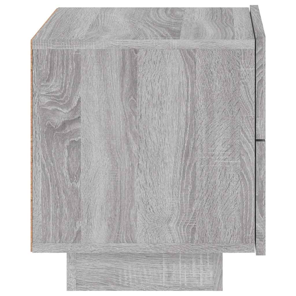Noćni ormarić s LED svjetlima boja hrasta sonome 70x36x40,5 cm
