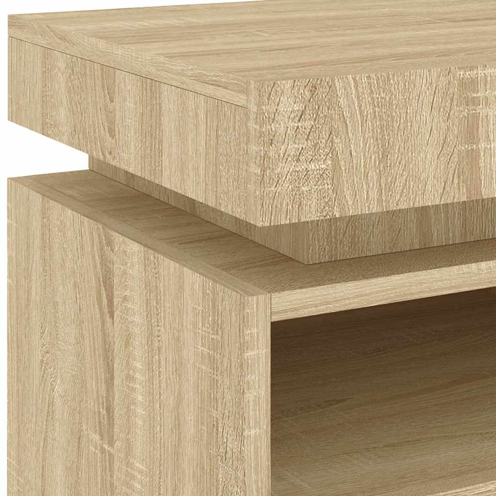 Noćni ormarići s LED svjetlima 2 kom boja hrasta 40x39x48,5 cm