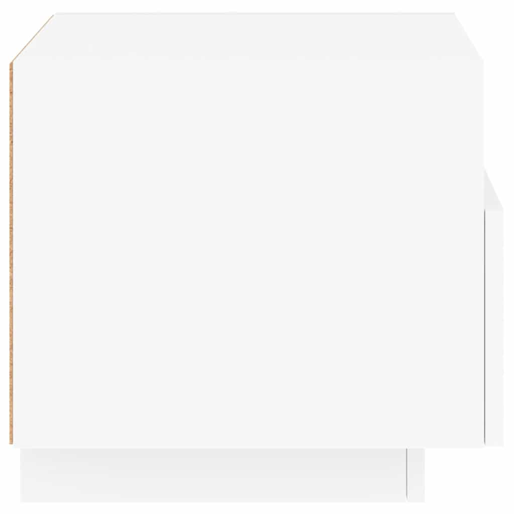 Noćni ormarić s LED svjetlima bijeli 40 x 39 x 37 cm