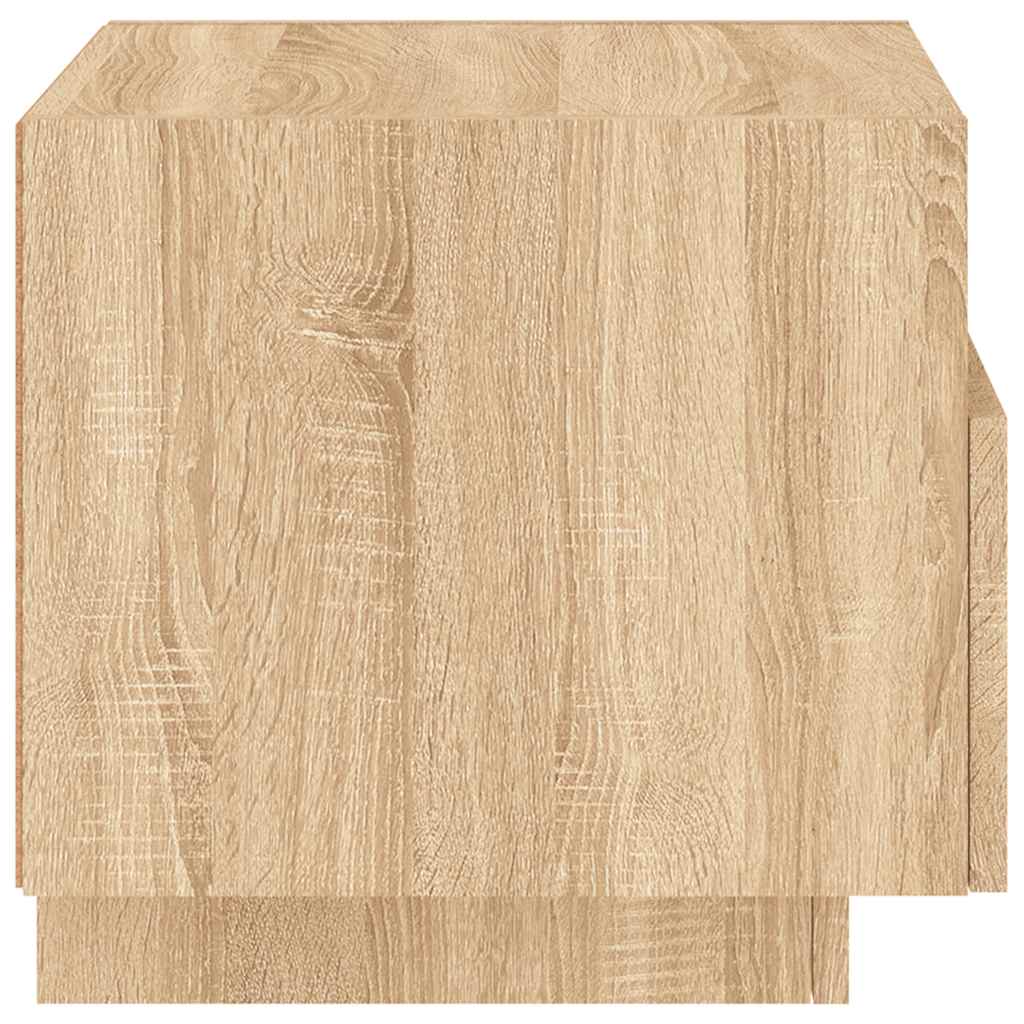 Noćni ormarići s LED svjetlima 2 kom boja hrasta 40x39x37 cm