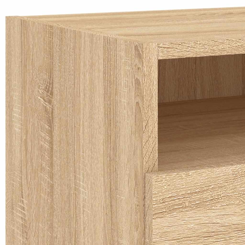 Noćni ormarići s LED svjetlima 2 kom boja hrasta 40x39x37 cm