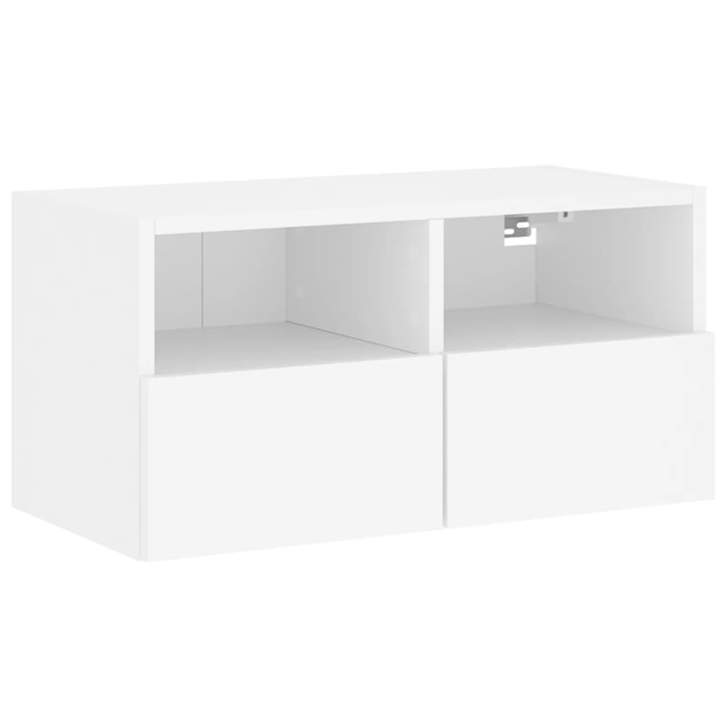 Zidni TV ormarić bijeli 60 x 30 x 30 cm od konstruiranog drva