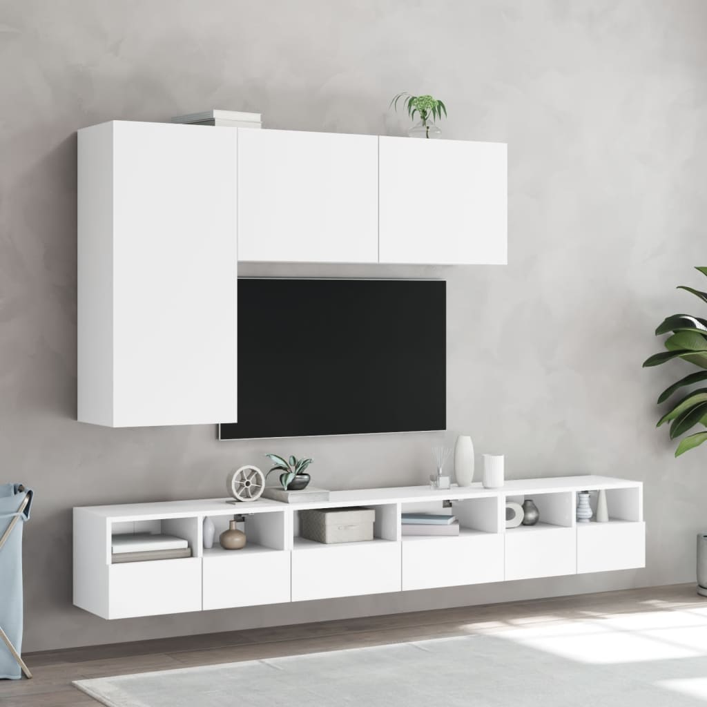 Zidni TV ormarić bijeli 60 x 30 x 30 cm od konstruiranog drva