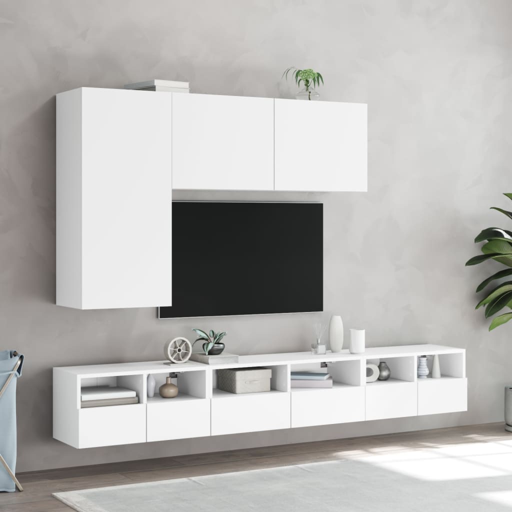 Zidni TV ormarići 2 kom bijeli 60x30x30 cm konstruirano drvo