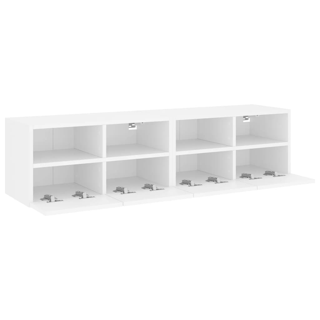 Zidni TV ormarići 2 kom bijeli 60x30x30 cm konstruirano drvo
