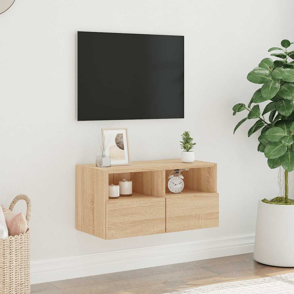Zidni TV ormarić boja hrasta 60x30x30 cm od konstruiranog drva