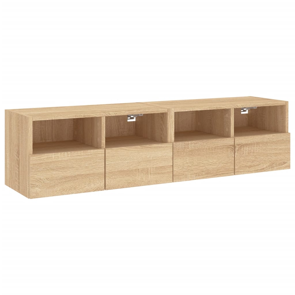 Zidni TV ormarići 2 kom boja hrasta 60 x 30 x 30 cm drveni
