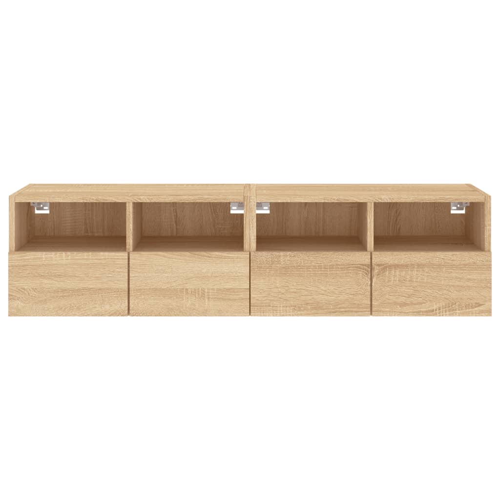 Zidni TV ormarići 2 kom boja hrasta 60 x 30 x 30 cm drveni