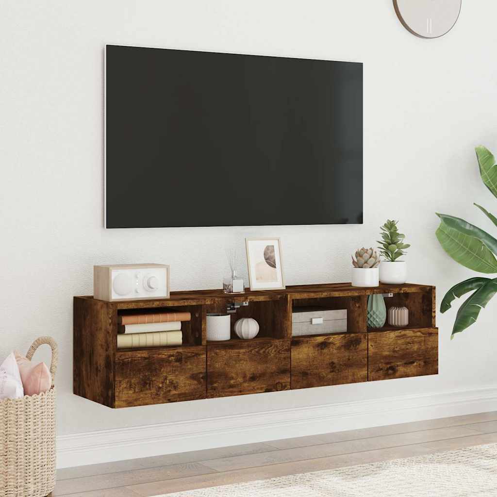 Zidni TV ormarići 2 kom boja hrasta 60 x 30 x 30 cm drveni