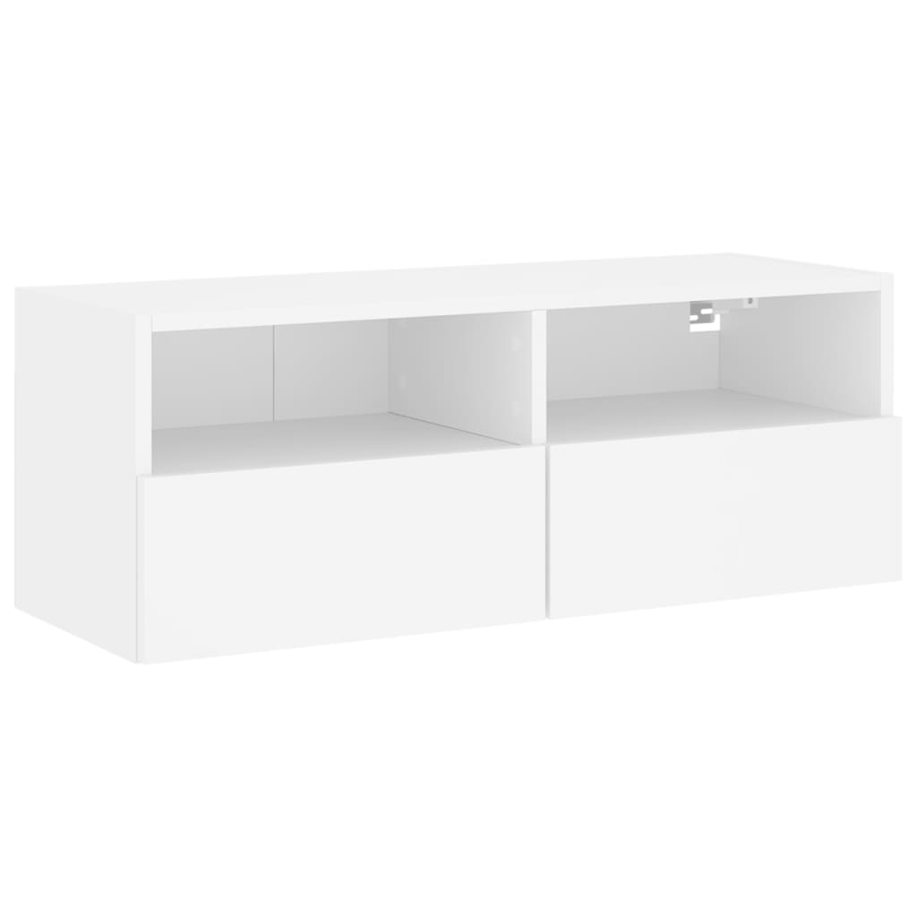 Zidni TV ormarić bijeli 80 x 30 x 30 cm od konstruiranog drva