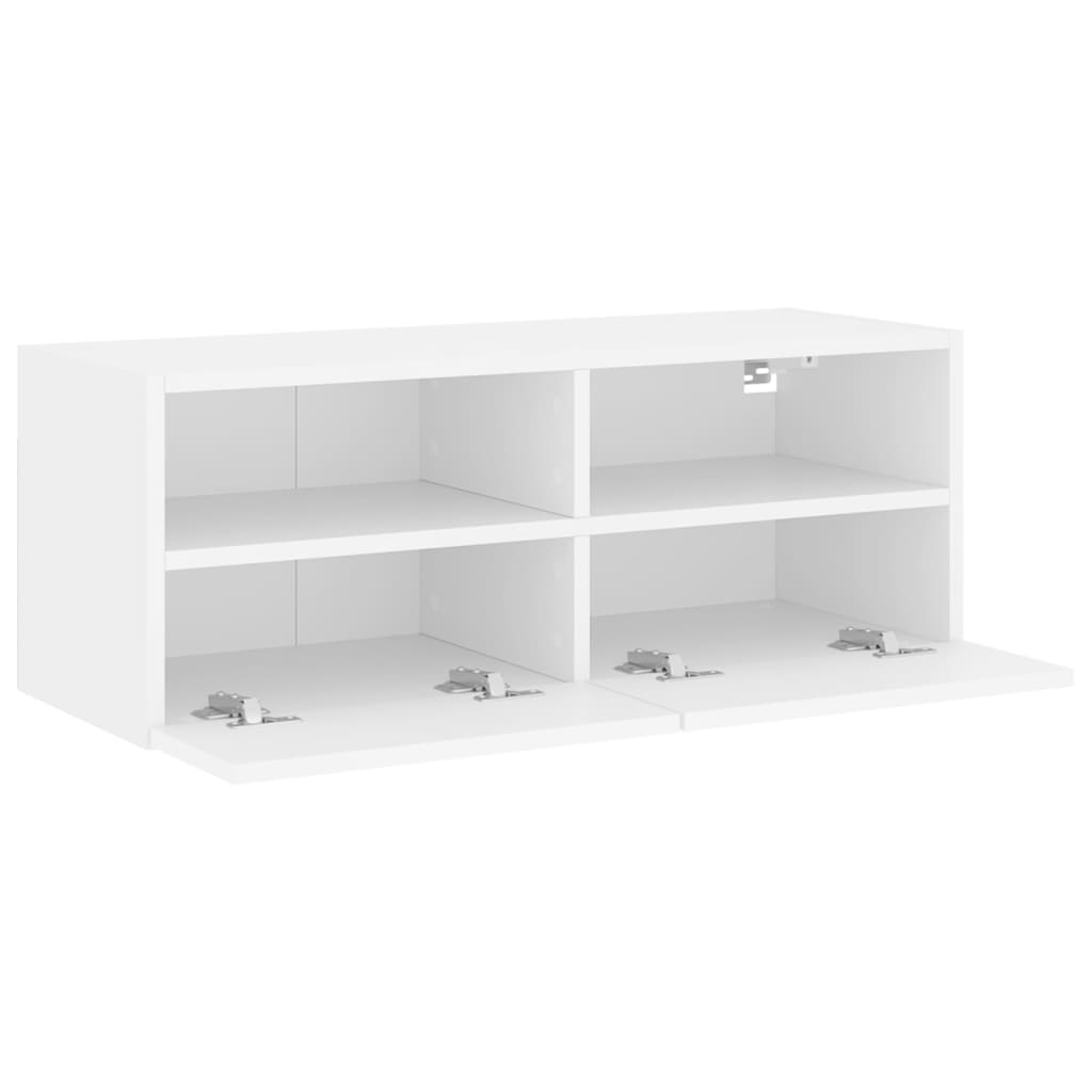 Zidni TV ormarić bijeli 80 x 30 x 30 cm od konstruiranog drva