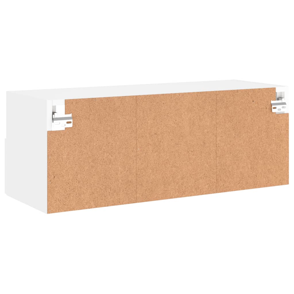 Zidni TV ormarić bijeli 80 x 30 x 30 cm od konstruiranog drva