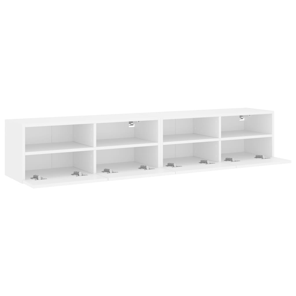 Zidni TV ormarići 2 kom bijeli 80x30x30 cm konstruirano drvo