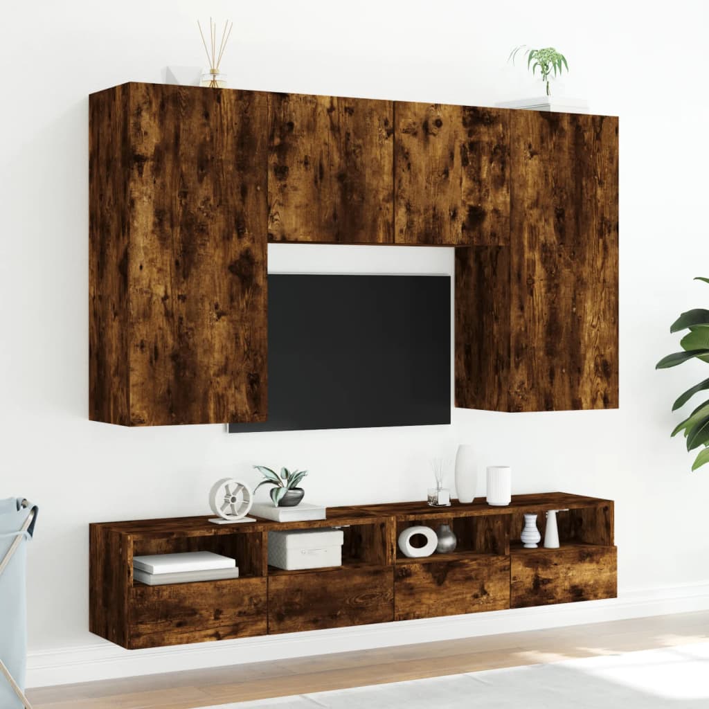 Zidni TV ormarić boja dimljenog hrasta 80 x 30 x 30 cm drveni