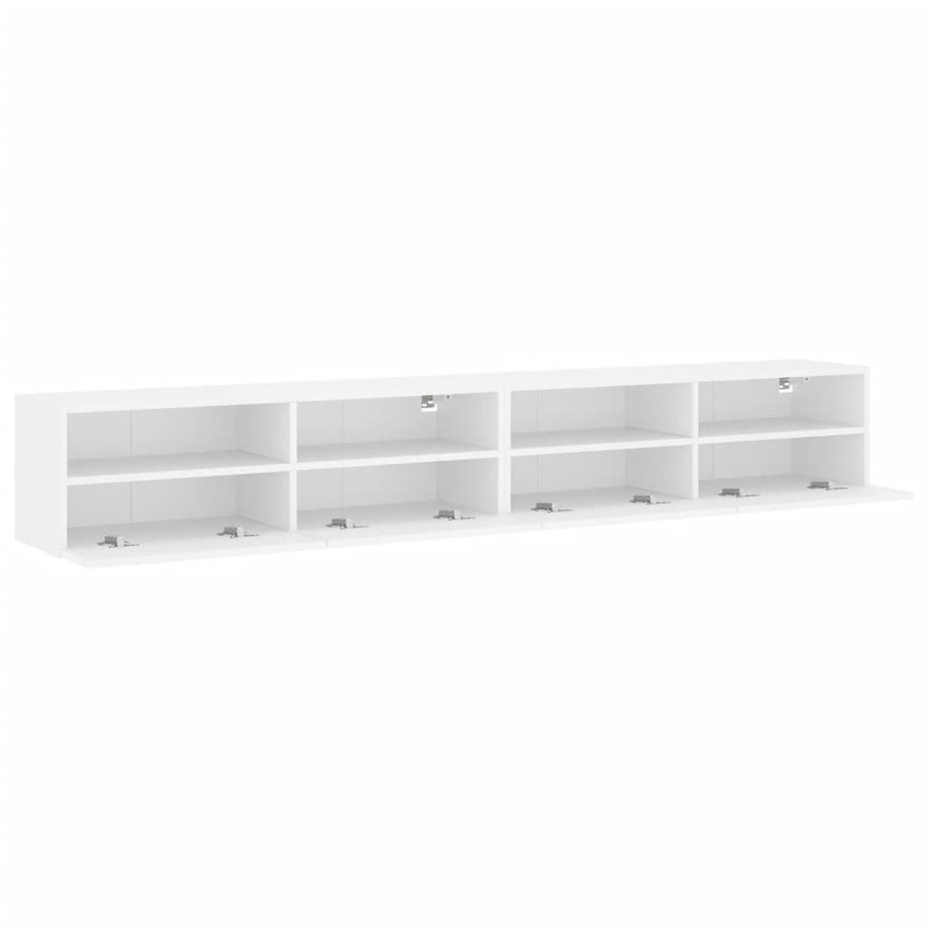 Zidni TV ormarići 2 kom bijeli 100x30x30 cm konstruirano drvo