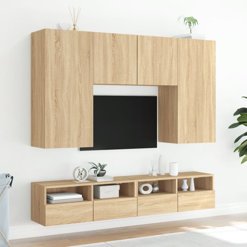 Zidni TV ormarić boja hrasta 100 x 30 x 30 cm konstruirano drvo