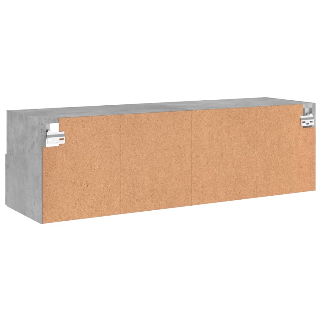 Zidni TV ormarić boja betona 100 x 30 x 30 cm konstruirano drvo