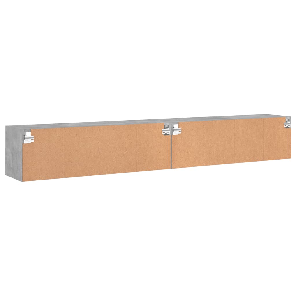 Zidni TV ormarići 2 kom siva boja betona 100x30x30 cm drveni